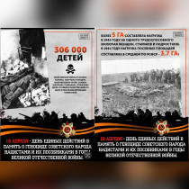 19 апреля – День единых действий в память о геноциде советского народа нацистами и их пособниками в годы ВОВ..
