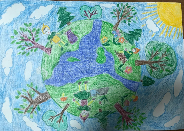 Выставка детского рисунка &quot;Эколята - молодые защитники природы&quot;..